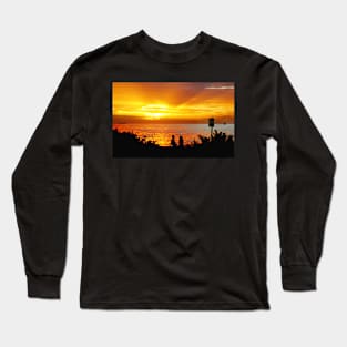 Lovers at Sunset, Elwood Beach Long Sleeve T-Shirt